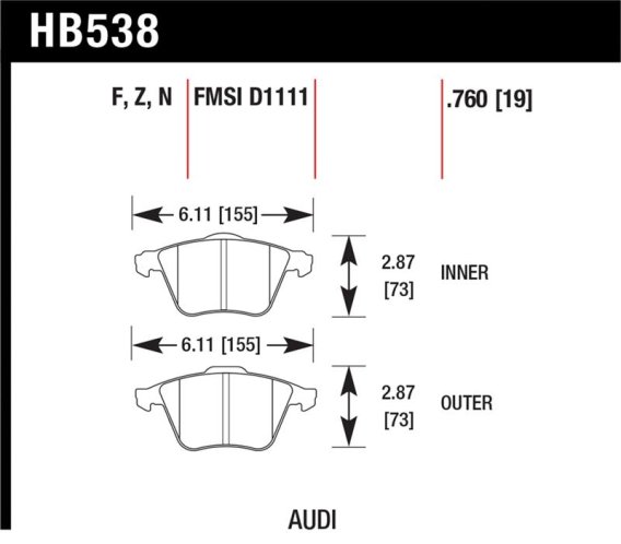 HAWK HPS Brake Pad Sets