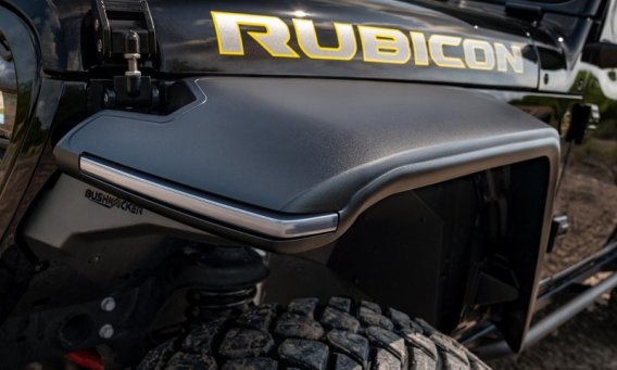 Bushwacker 11950-07 Black Hyperform Flat Style Textured Finish 4 pc Set Fender Flares for 2018-20...