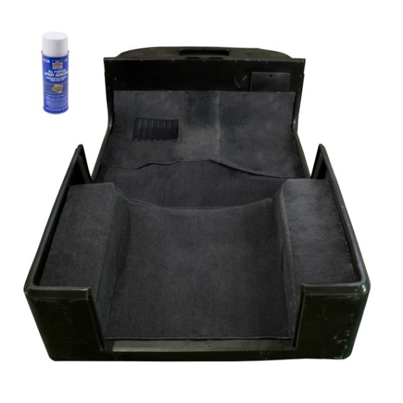 Deluxe Carpet Kit, with Adhesive, Gray; 76-95 Jeep CJ/Wrangler YJ