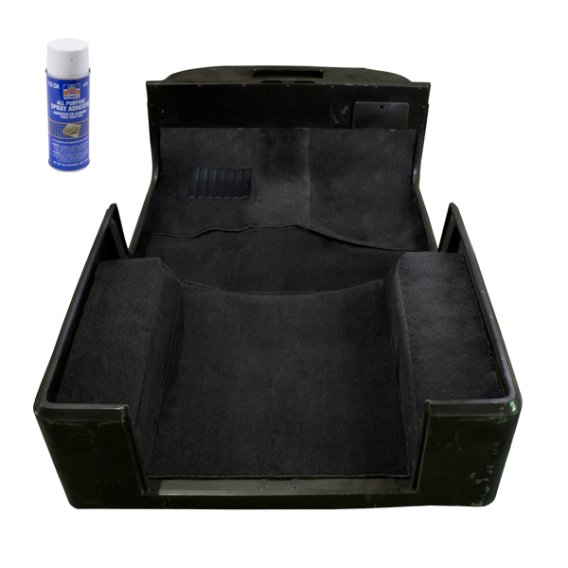 Deluxe Carpet Kit, with Adhesive, Black; 97-06 Jeep Wrangler TJ