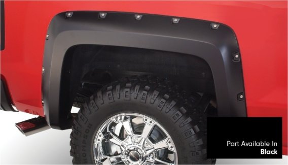 Bushwacker 40959-34 Pocket/Rivet Style Color Matched Black 4-Piece Fender Flare Set for 2016-2018...