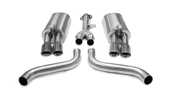 2.5 Inch Cat-Back Sport Dual Exhaust Polished 3.5 Inch Tips 86-91 Corvette C4 5.7L V8 L98 Stainle...