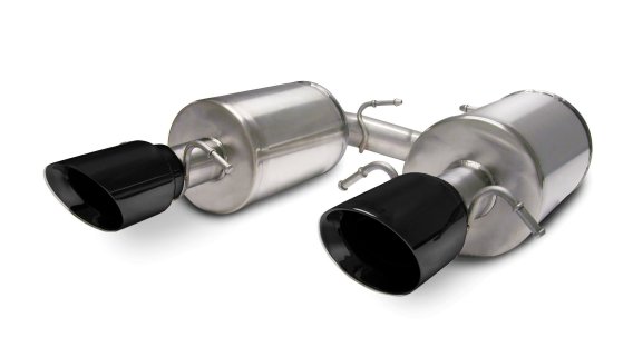 2.5 Inch Axle-Back Touring Dual Exhaust 4.0 Inch Black Tips 05-07 4.6L Stainless Steel Corsa Perf...