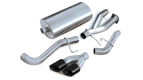 3.0 Inch Cat-Back Sport Single Side Exhaust 4.0 Inch Black Tips 02-06 Cadillac Escalade ESV/EXT/G...