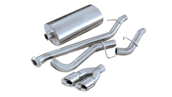 3.0 Inch Cat-Back Sport Single Side Exhaust 4.0 Inch Polished Tips 02-06 Chevy Suburban Z71/GMC Y...