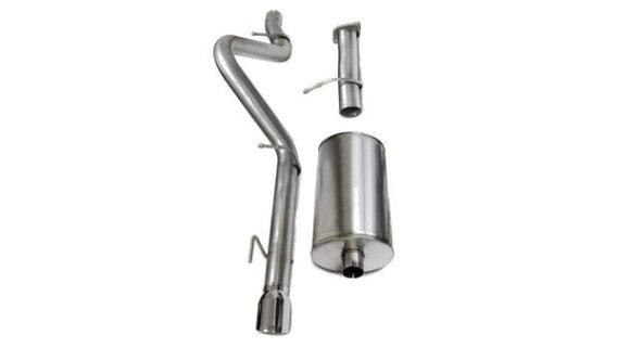 Trailblazer SS 3.0 Inch Cat-Back Single Rear Exit with Single 4.0 Inch Polished Pro-Series Tip Sp...
