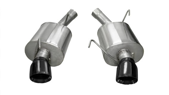 2.5 Inch Axle-Back Sport Dual Exhaust Black 4.0 Inch Tips 05-10 Mustang GT 4.6L/Shelby GT500 5.4L...