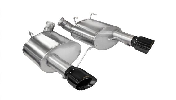 3.0 Inch Axle-Back Sport Dual Exhaust Black 4.0 Inch Tips 11-14 Mustang GT/11-13 Boss 302 5.0L St...