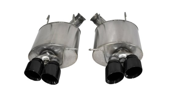 3.0 Inch Axle-Back Sport Dual Exhaust Black 4.0 Inch Tips 13-14 Mustang Shelby GT500 5.8L Stainle...