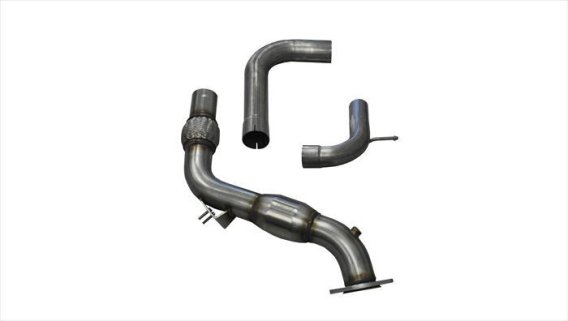 3.0 Inch Exhaust Downpipe w/ 200 Cell Cat And Adapter To 3.0 Inch Cat-Back 15-17 Mustang Fastback...