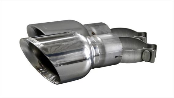Two Single 4.5 Inch Polished Tips Clamps Included Single Rear Exits For Corsa Mustang GT Exhaust ...