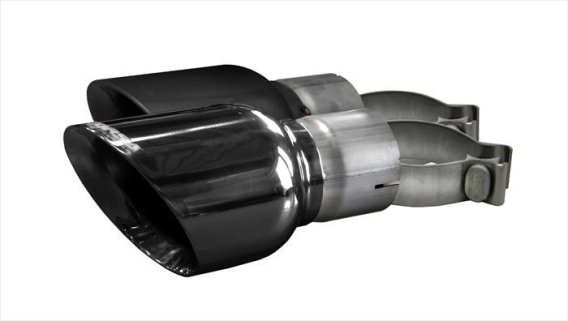 Two Single 4.5 Inch Black Tips Clamps Included Single Rear Exits For Corsa Mustang GT Exhaust Onl...