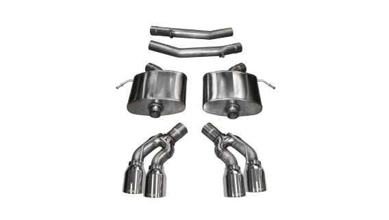 2.75 Inch Axle-Back Xtreme Dual Exhaust 4.0 Inch Polished Tips 16-Present Cadillac CTS-V Sedan 6....