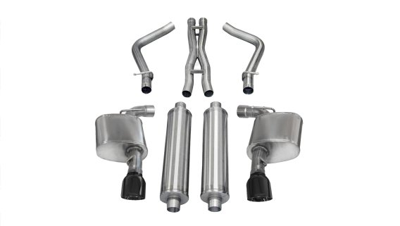 2.75 Inch Cat-Back Extreme Dual Exhaust 4.5 Inch Black Tips 12-14 Chrysler 300/Dodge Charger SRT-...