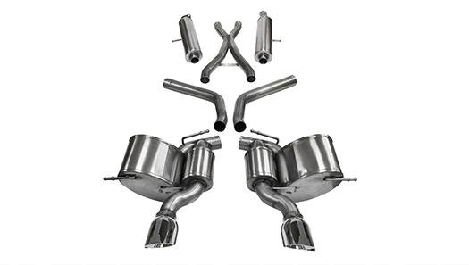 2.75 Inch Cat-Back Sport Single Exhaust 4.5 Inch Polished Tips 12-Present Jeep Grand Cherokee SRT...