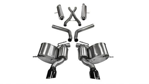 2.75 Inch Cat-Back Sport Single Exhaust 4.5 Inch Black Tips 12-Present Jeep Grand Cherokee SRT-8/...