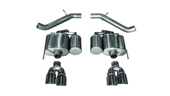 3.0 Inch Axle-Back Sport Dual Exhaust 4.0 Inch Polished Tips 16-Present Cadillac ATS-V 3.6L Turbo...