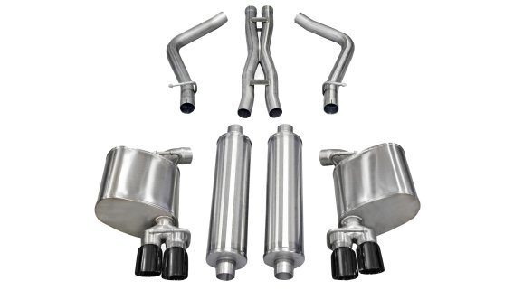 2.5 Inch Cat-Back Xtreme Dual Rear Exhaust 3.0 Inch Black Tips 11-14 Dodge Charger R/T 5.7L V8 St...