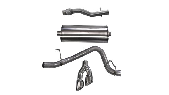 3.0 Inch Cat-Back Sport Single Side Exit Exhaust 4.0 Inch Polished Tips 15-Present Chevy Suburban...