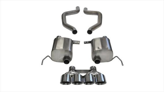 2.75 Inch Axle-Back Xtreme Dual Exhaust Quad 4.5 Inch Polished Tips 17-Present C7 Corvette Grand ...