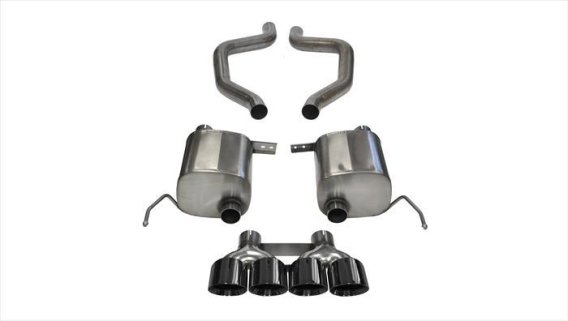 2.75 Inch Axle-Back Xtreme Dual Exhaust Quad 4.5 Inch Black Tips 17-Present C7 Corvette Grand Spo...