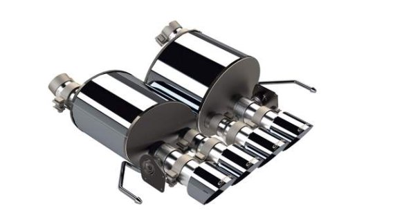 Corvette 2.75 Inch Valve-Back w Dual Mode NPP Dual Rear Exit with Quad 4.5 inch Polished Pro-Seri...