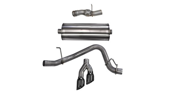 3.0 Inch Cat-Back Sport Single Side Exit Exhaust 4.0 Inch Black Tips 15-Present Chevy Tahoe/GMC Y...