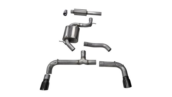 3.0 Inch Cat-Back Sport Dual Rear Exhaust 4.0 Inch Black Tips 14-Present Volkswagen Golf GTI Mk7 ...