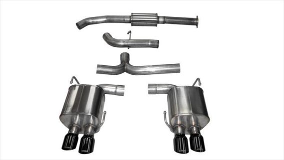 3.0 Inch Cat-Back Sport Dual Rear Exhaust 3.5 Inch Black Tips 15-Present Subaru WRX/WRX STI 2.0L/...
