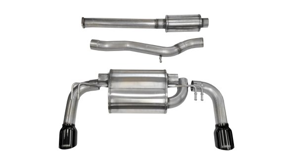 3.0 Inch Cat-Back Sport Dual Rear Exhaust 4.5 Inch Black Tips 08-15 Mitsubishi Evolution X Sedan ...