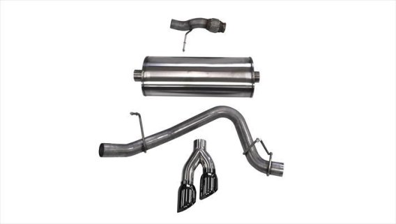 3.0 Inch Cat-Back Sport Single Side Exhaust 4.0 Inch Black Tips 15-Present Chevy Tahoe/GMC Yukon ...