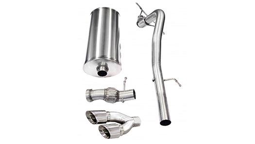 3.0 Inch Cat-Back Sport Single Side Exhaust 4.0 Inch Polished Tips 11-14 Cadillac Escalade/GMC Yu...