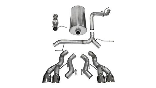 3.0 Inch Cat-Back Sport Dual Rear Exit Exhaust 4.5 Inch Polished Tips 12-14 Cadillac Escalade DUB...