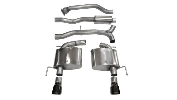 3.0 Inch Cat-Back Sport Dual Rear Exit Exhaust 4.0 Inch Black Tips 13-19 Cadillac ATS Sedan/Coupe...