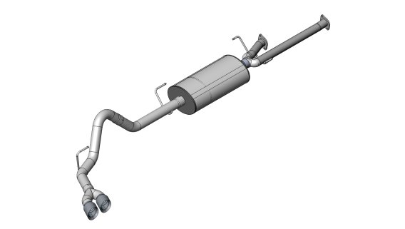 3.0 Inch Cat-Back Sport Single Side Exit Exhaust 4.0 Inch Polished Tips 11-Present Toyota Tundra ...