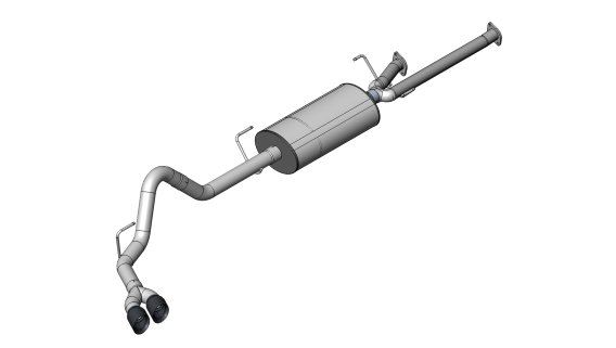 3.0 Inch Cat-Back Sport Single Side Exit Exhaust 4.0 Inch Black Tips 11-Present Toyota Tundra Dou...