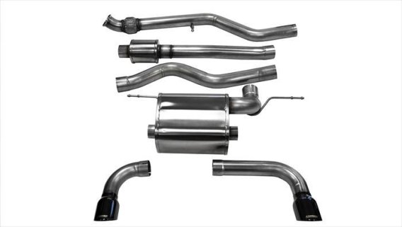 3.0 Inch Cat-Back Touring Dual Rear Exit Exhaust 3.5 Inch Black Tips 12-18 BMW 335i F30 Sedan RWD...