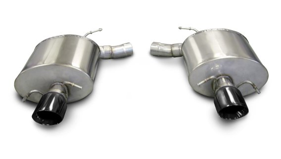 2.5 Inch Axle-Back Touring Dual Exhaust 4.0 Inch Black Tips 09-14 Cadillac CTS-V Sedan 6.2L V8 St...