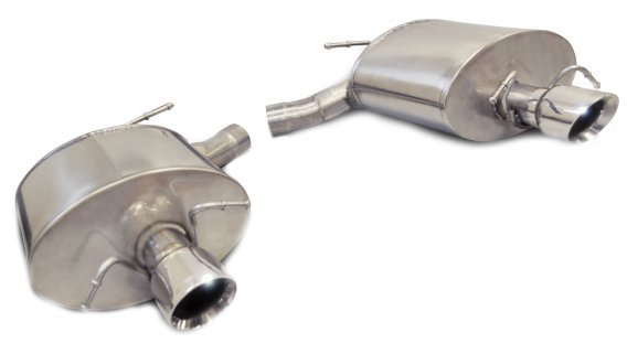 2.5 Inch Axle-Back Sport Dual Exhaust 3.5 Inch Polished Tips 11-14 Cadillac CTS-V Wagon 6.2L V8 S...