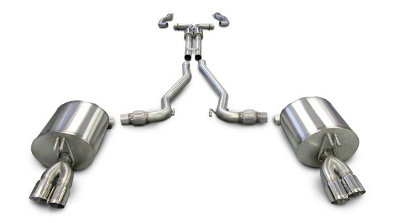 2.5 Inch Cat-Back Plus X-Pipe Sport Exhaust Dual Rear Exit 3.0 Inch Polished Tips 08-09 Pontiac G...