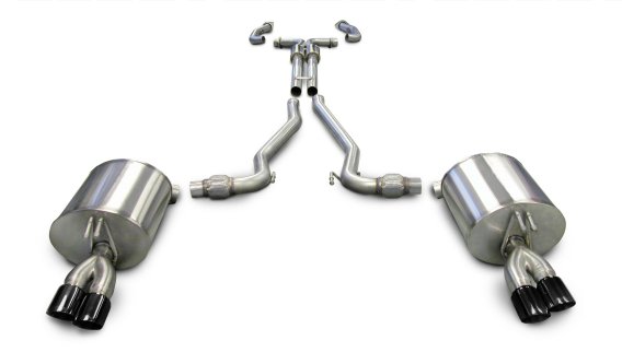 2.5 Inch Cat-Back Plus X-Pipe Sport Exhaust Dual Rear Exit 3.0 Inch Black Tips 08-09 Pontiac G8 G...