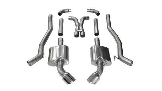 3.0 Inch Cat-Back Plus X-Pipe Xtreme Exhaust Dual Rear Exit 4.5 Inch Polished Tips 10-15 Chevrole...