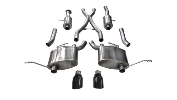 2.5 Inch Cat-Back Sport Dual Rear Exit Exhaust 4.5 Inch Black Tips 11-Present Jeep Grand Cherokee...