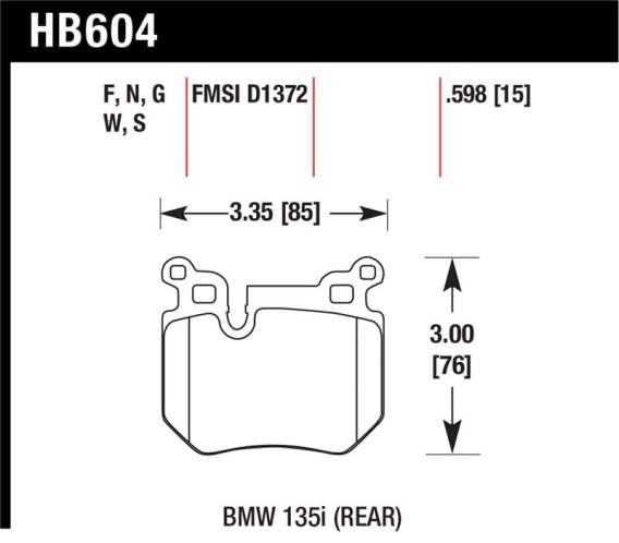 HAWK HPS Brake Pad Sets