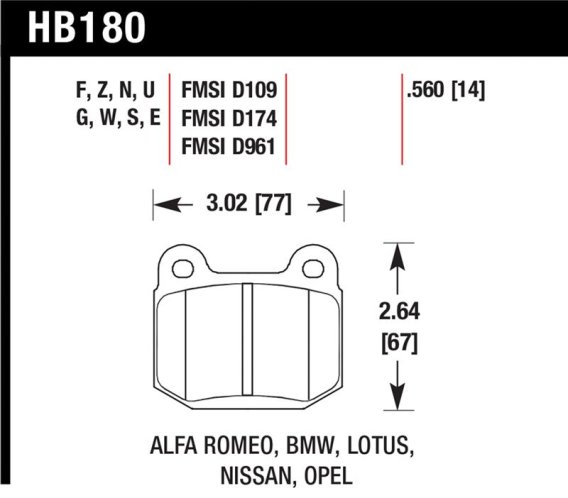 HAWK HT-10 Brake Pad Sets