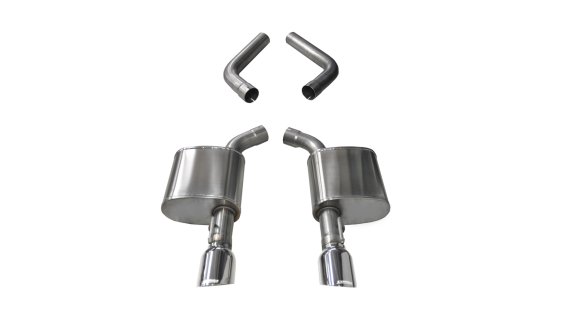 4.5 Inch Axle-Back Dual Rear Exit 15-18 Charger 6.4L with Polished Pro-Series Tips Corsa Performa...