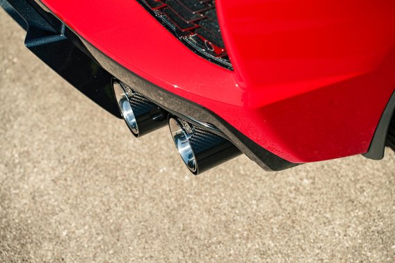 3.0 Inch Cat-Back Dual Rear Exit NPP Exhaust System with AFM Simulator with 4.5 Inch Carbon Fiber...