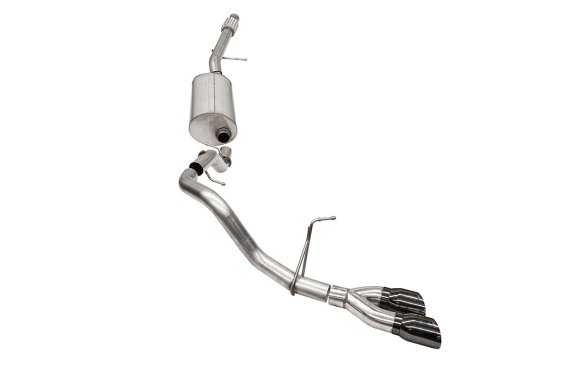 3.0 Inch Single Side Exit Cat-Back Exhaust System with Twin 4.0 Inch Black Tips 21-25 Chevrolet S...