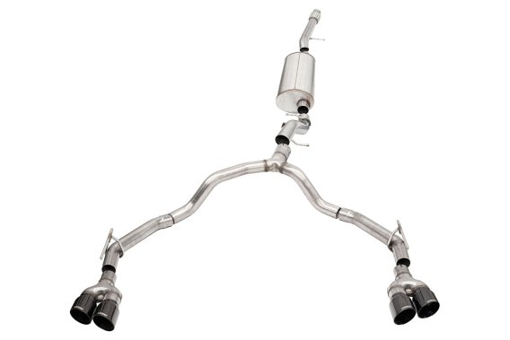 3.5 Inch to 2.75 Inch Dual Rear Exit Cat-Back Exhaust System with Black PVD Tips 21-23 Chevrolet ...