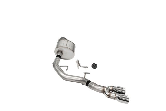 3.0 Inch Front of Tire Exit Catback Exhaust System with Twin 3.5 Inch Pro Series Tips 21-25 Ford ...